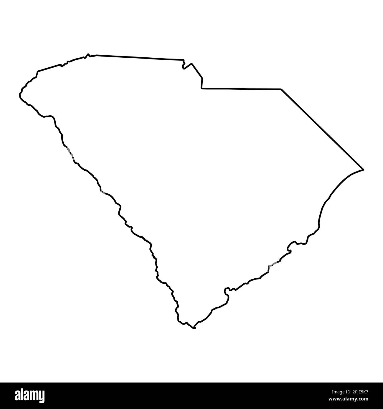 Forma della mappa del South carolina, stati uniti d'america. Illustrazione vettoriale simbolo icona concetto piatto . Illustrazione Vettoriale