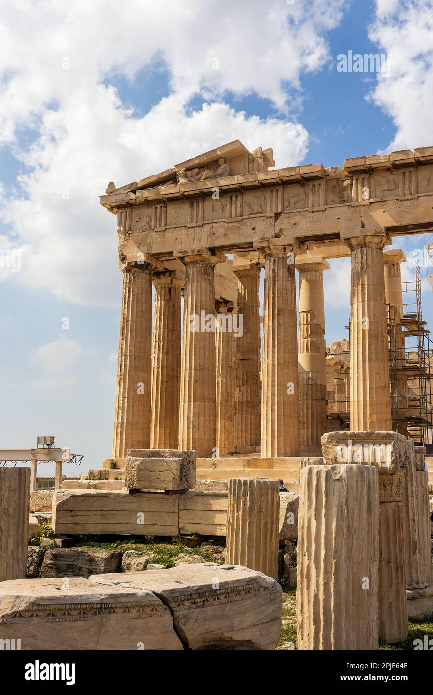 Esplora la bellezza e la storia di Atene, Grecia, attraverso la nostra collezione di fotografie mozzafiato. Dall'iconica Acropoli, patrimonio dell'umanità dell'UNESCO Foto Stock