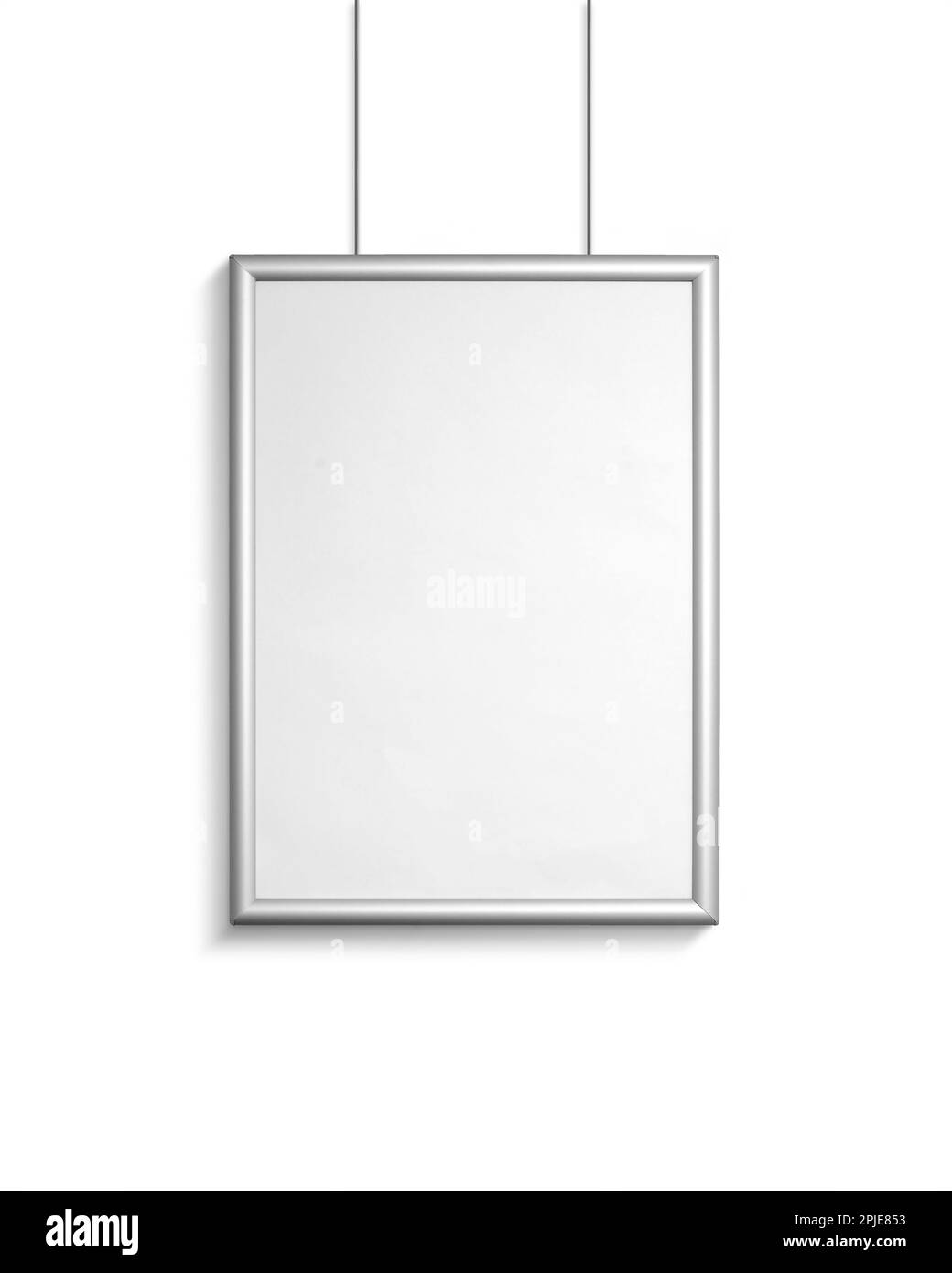 Pulito e moderno: Poster cornice Mockup su sfondo bianco Foto Stock