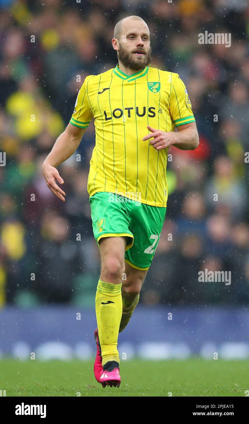 Norwich, Regno Unito. 1st Apr, 2023. Teemu Pukki di Norwich City durante la partita del campionato Sky Bet a Carrow Road, Norwich. Il credito per le immagini dovrebbe essere: Simon Bellis/Sportimage Credit: Sportimage/Alamy Live News Foto Stock