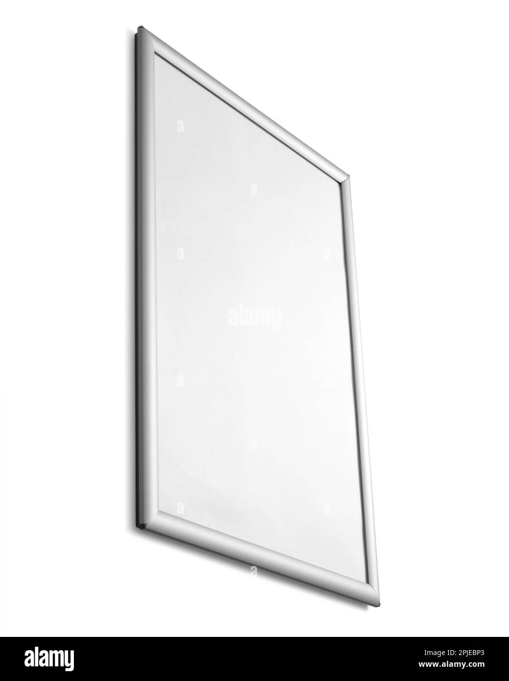 Pulito e moderno: Poster cornice Mockup su sfondo bianco Foto Stock