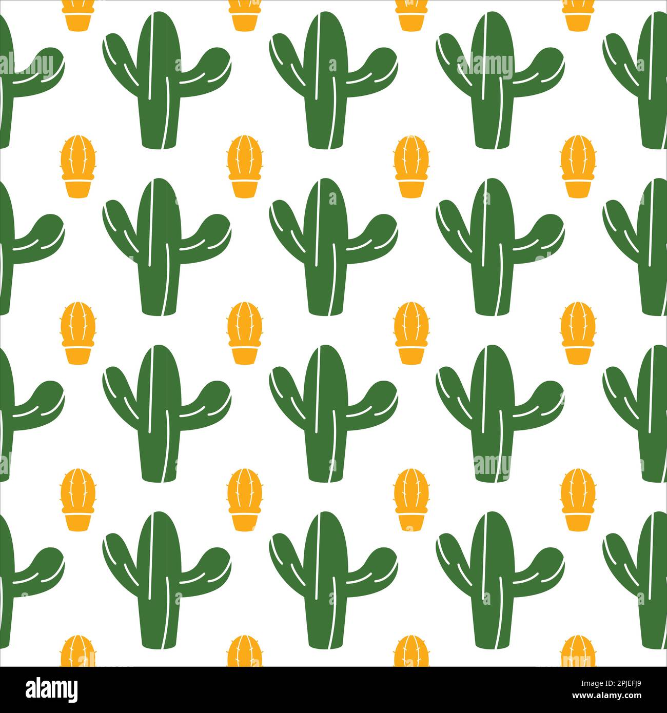 Modello Cactus. Design colorato con motivo cactus. Cactus. Modello di pianta del deserto. Pianta del deserto Illustrazione Vettoriale