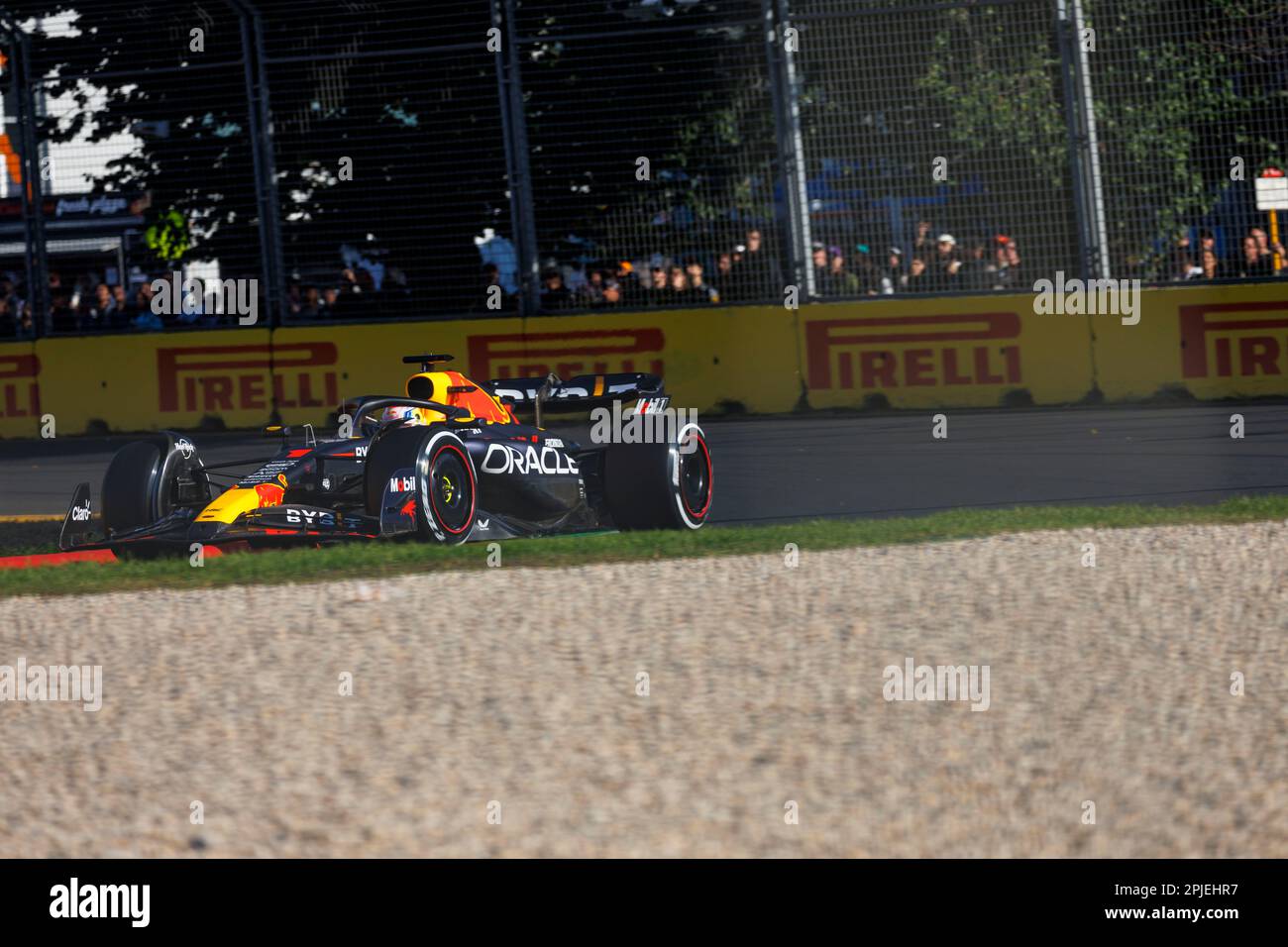 Melbourne, Australia. 02nd Apr, 2023. 2nd Aprile 2023: Circuito Grand Prix di Melbourne, Melbourne, Victoria, Australia: Gran Premio di Formula 1 Australiana: Giorno di gara: Numero 1 pilota Red Bull Max Verstappen durante il Credit: Action Plus Sports Images/Alamy Live News Foto Stock