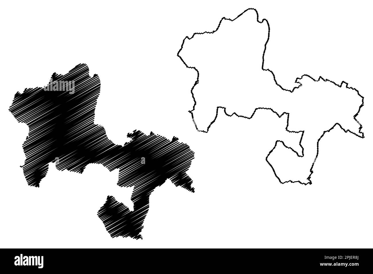 Royal borough, area di autorità unitaria di Windsor e Maidenhead (Regno Unito di Gran Bretagna e Irlanda del Nord, contea cerimoniale Berkshire, Ber Illustrazione Vettoriale