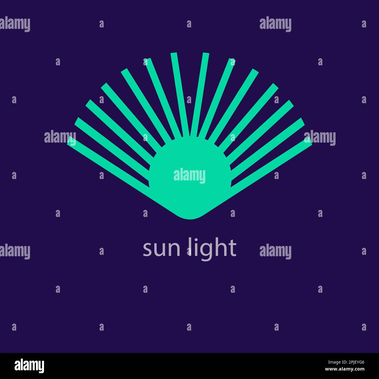 Esclusivo logo Sunshine. Design di colore moderno. Modello di logo a fascio geometrico. vettore. Illustrazione Vettoriale