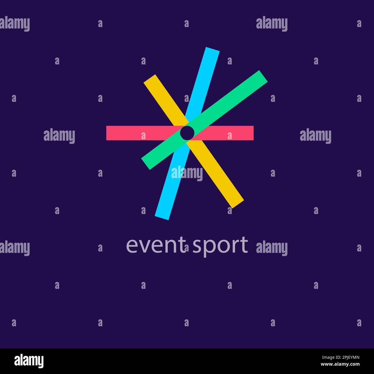 Logo Activity Sports Bar. Transizioni di colore uniche nel design. Modello di logo con barre geometriche creative. vettore. Illustrazione Vettoriale