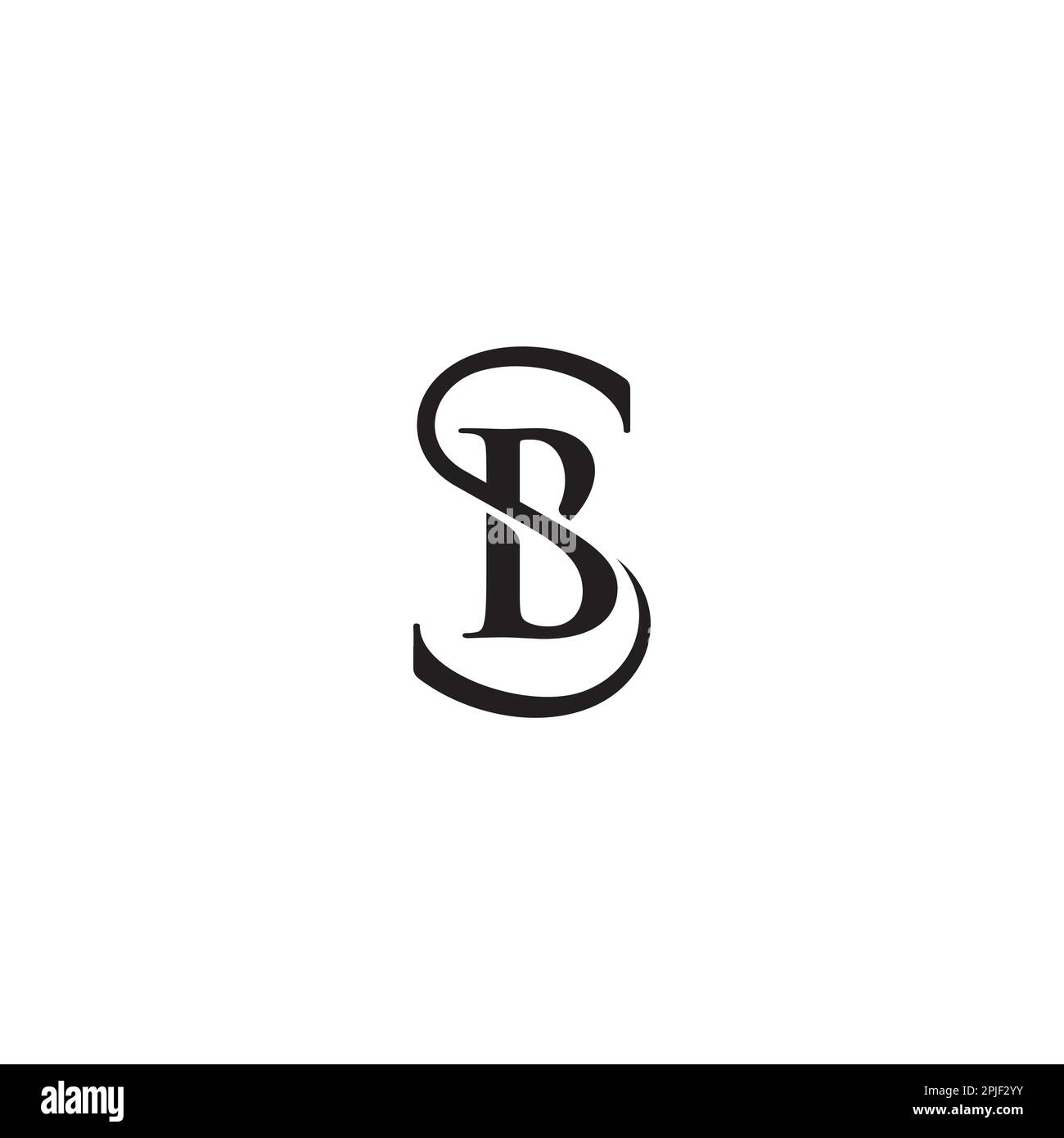 Lettera SB o BS logo o icona design Illustrazione Vettoriale