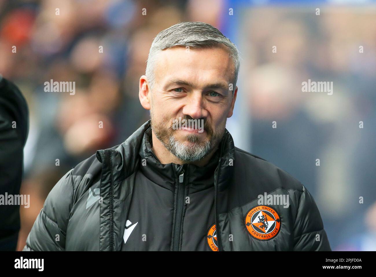 Jim Goodwin, nome completo James Michael Goodwin, manager di Dundee United. Goodwin era un calciatore professionista irlandese, che giocava come centrocampista Foto Stock