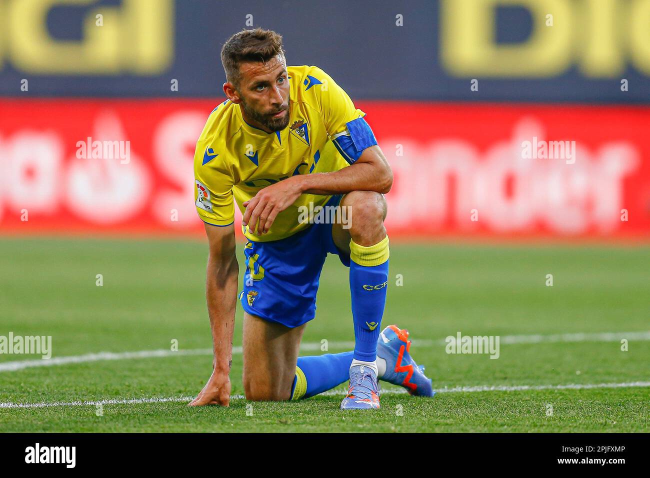 Jose Maria Martin di Cadice durante la partita la Liga tra Cadice CF e Sevilla FC ha giocato allo stadio Nuevo Mirandilla il 01 aprile 2023 a Cadice, Spagna. (Foto di Antonio Pozo / PRESSIN) Foto Stock