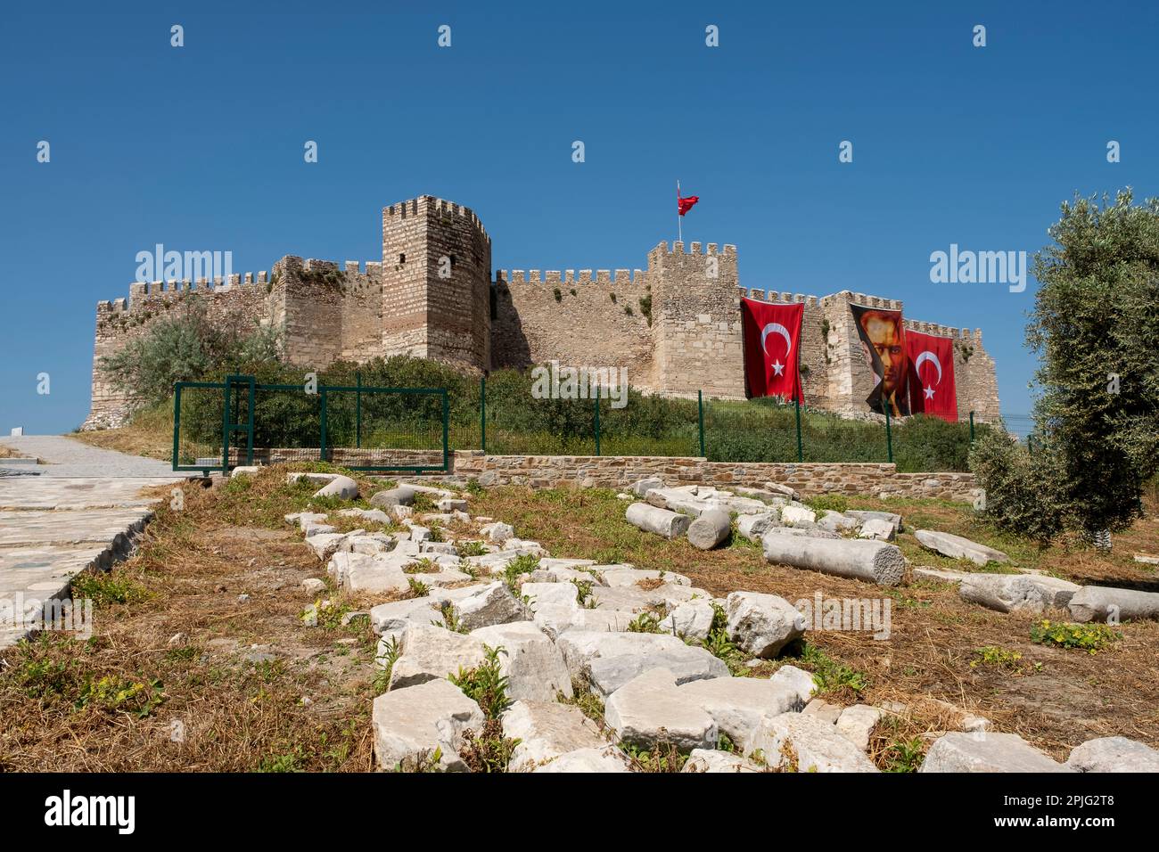 Smirne, Secuk, Turchia - 22 aprile 2018: castello del Selcuk sul colle Ayasuluk - Selcuk, Efeso, Turchia Foto Stock