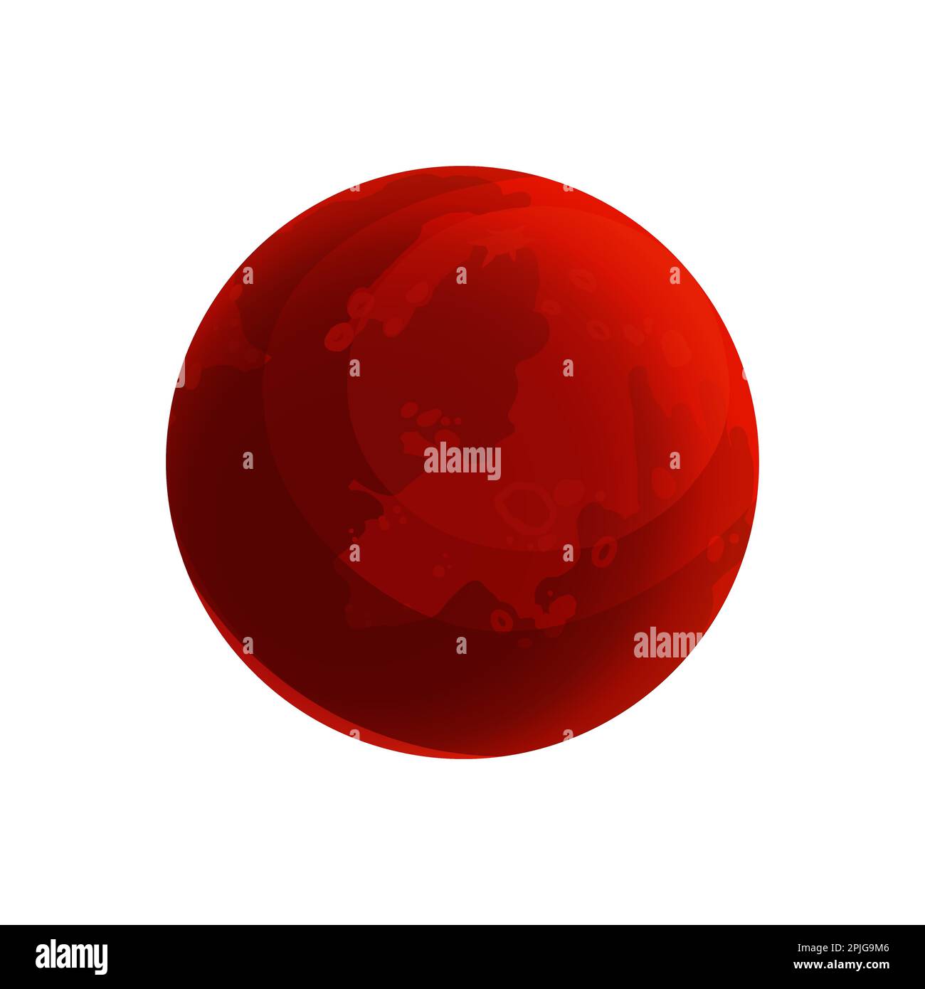 Marte pianeta rosso del sistema solare Illustrazione Vettoriale