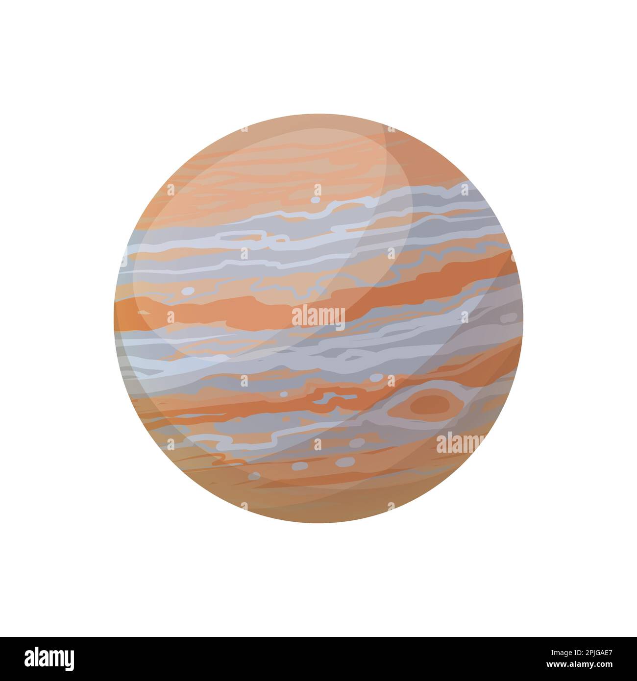 Giove pianeta. Pianeti di raccolta del sistema solare Illustrazione Vettoriale