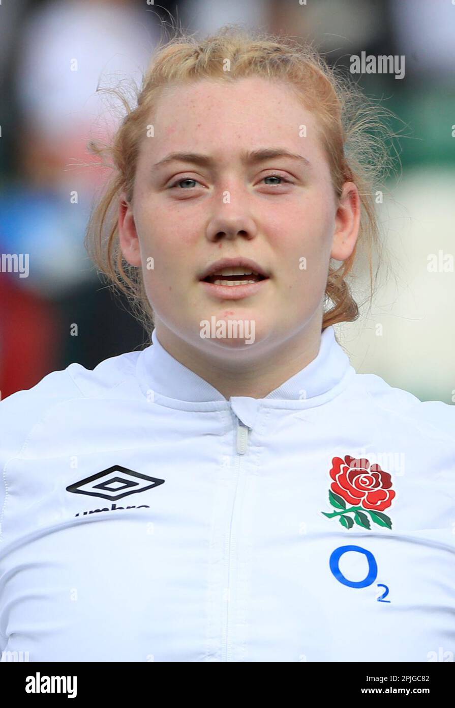 Il Delaney Burns in Inghilterra precede la partita delle sei Nazioni delle donne TikTok al Cinch Stadium presso i Franklin's Gardens, Northampton. Data immagine: Domenica 2 aprile 2023. Foto Stock