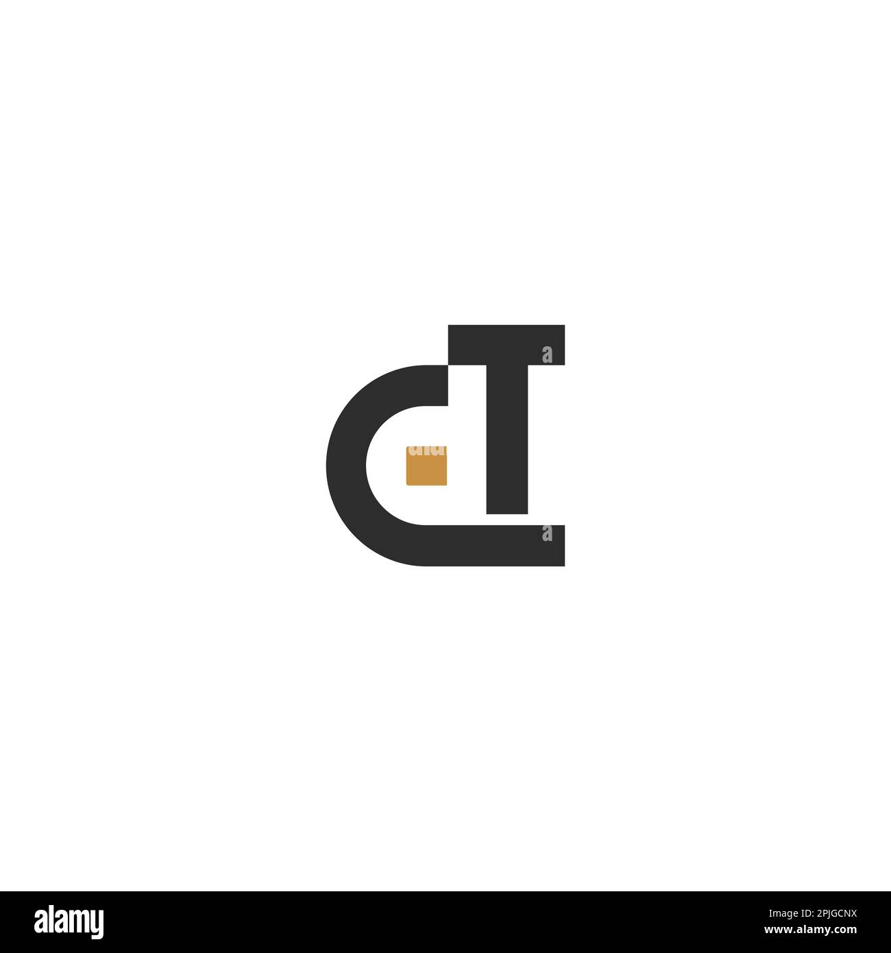 Iniziali alfabetiche logo CT, TC, C e T. Illustrazione Vettoriale