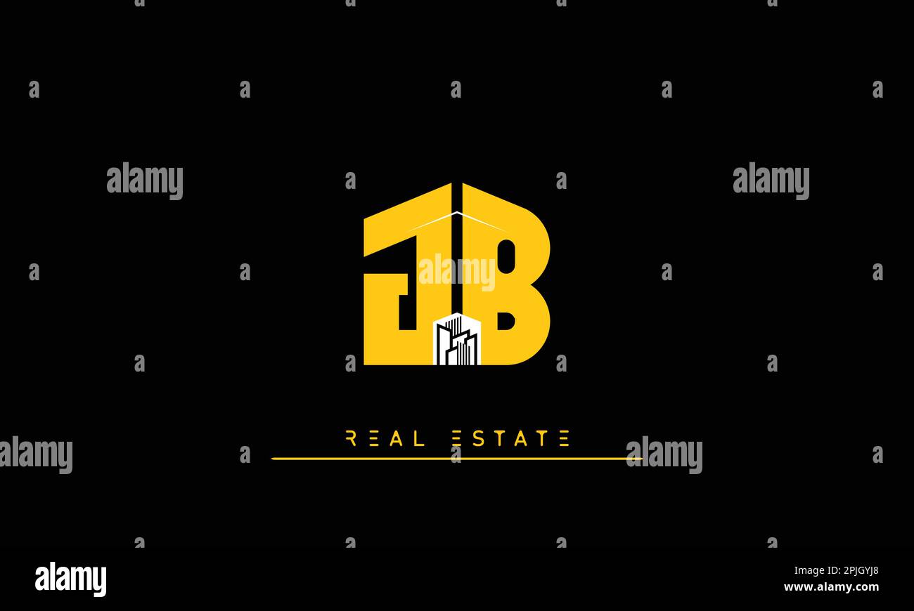 Lettere iniziali Monogramma logo JB , BJ Illustrazione Vettoriale