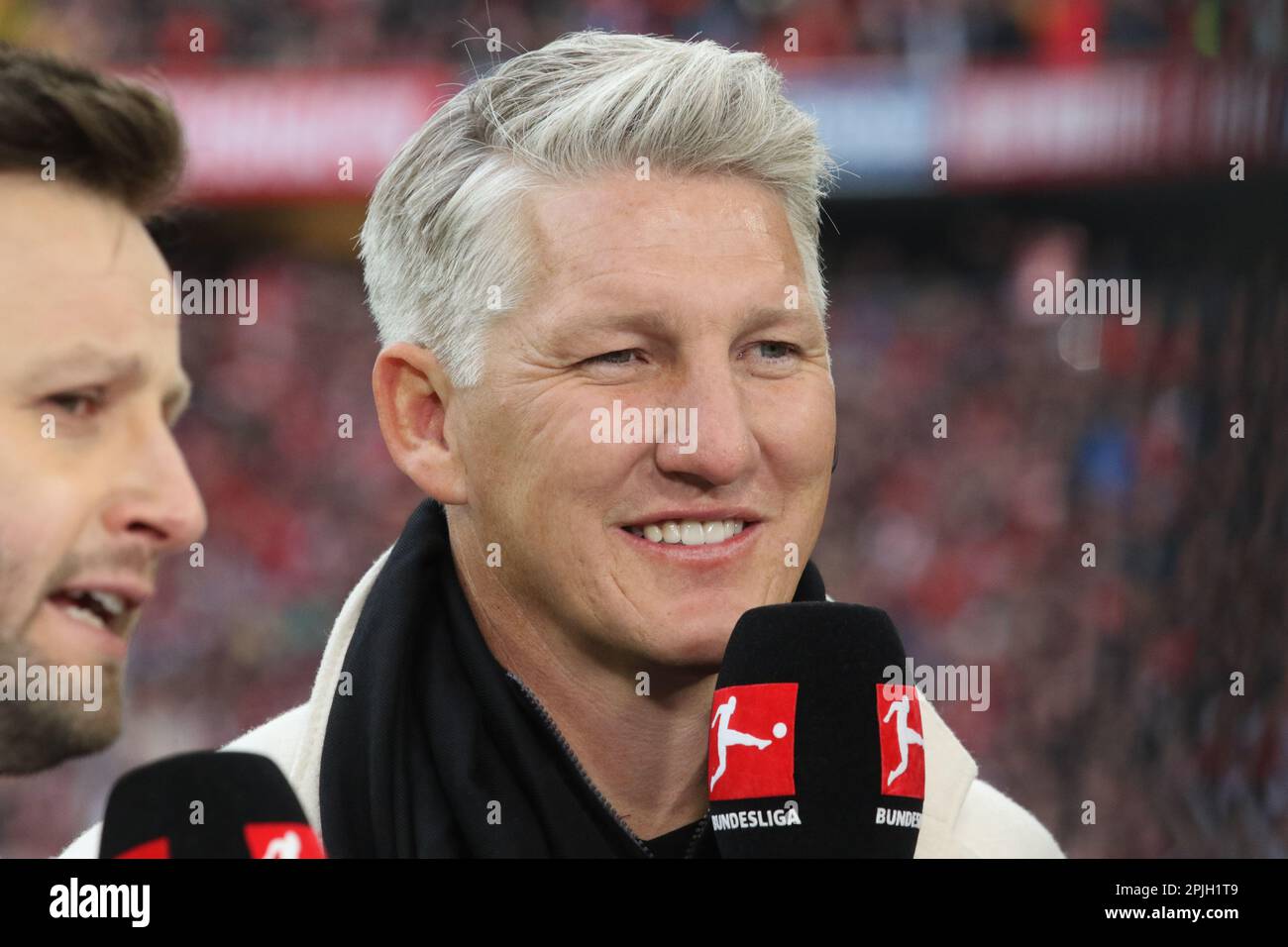 MONACO, Germania. , . Sebastian SCHWEINSTEIGER ha visto alla partita di calcio della Bundesliga tra il Bayern Muenchen e il BVB Dortmund all'Allianz Arena di Monaco il 1. Aprile 2023, Germania. DFL, Fussball, 4:2 (Foto e copyright @ ATP images/Arthur THILL (THILL Arthur/ATP/SPP) Credit: SPP Sport Press Photo. /Alamy Live News Foto Stock