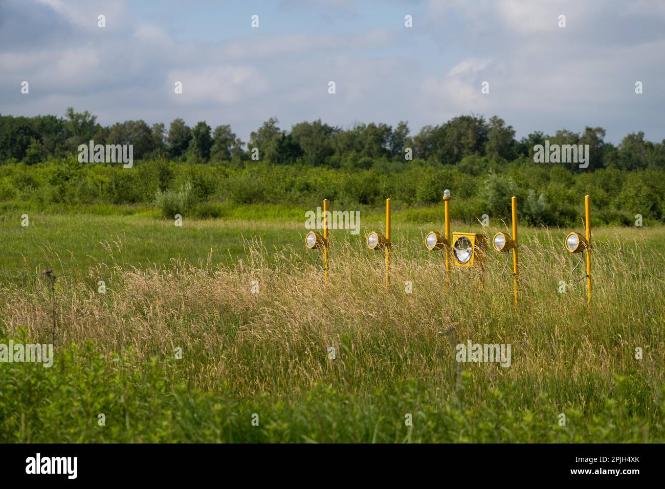 Wahner Heide, all'aeroporto, Colonia, Renania settentrionale-Vestfalia, Germania Foto Stock