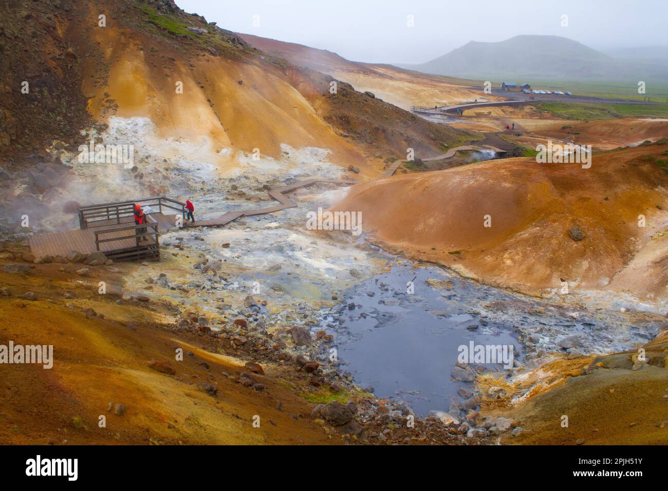 Krysuvik, zona geotermica, Golden Circle, Islanda Foto Stock