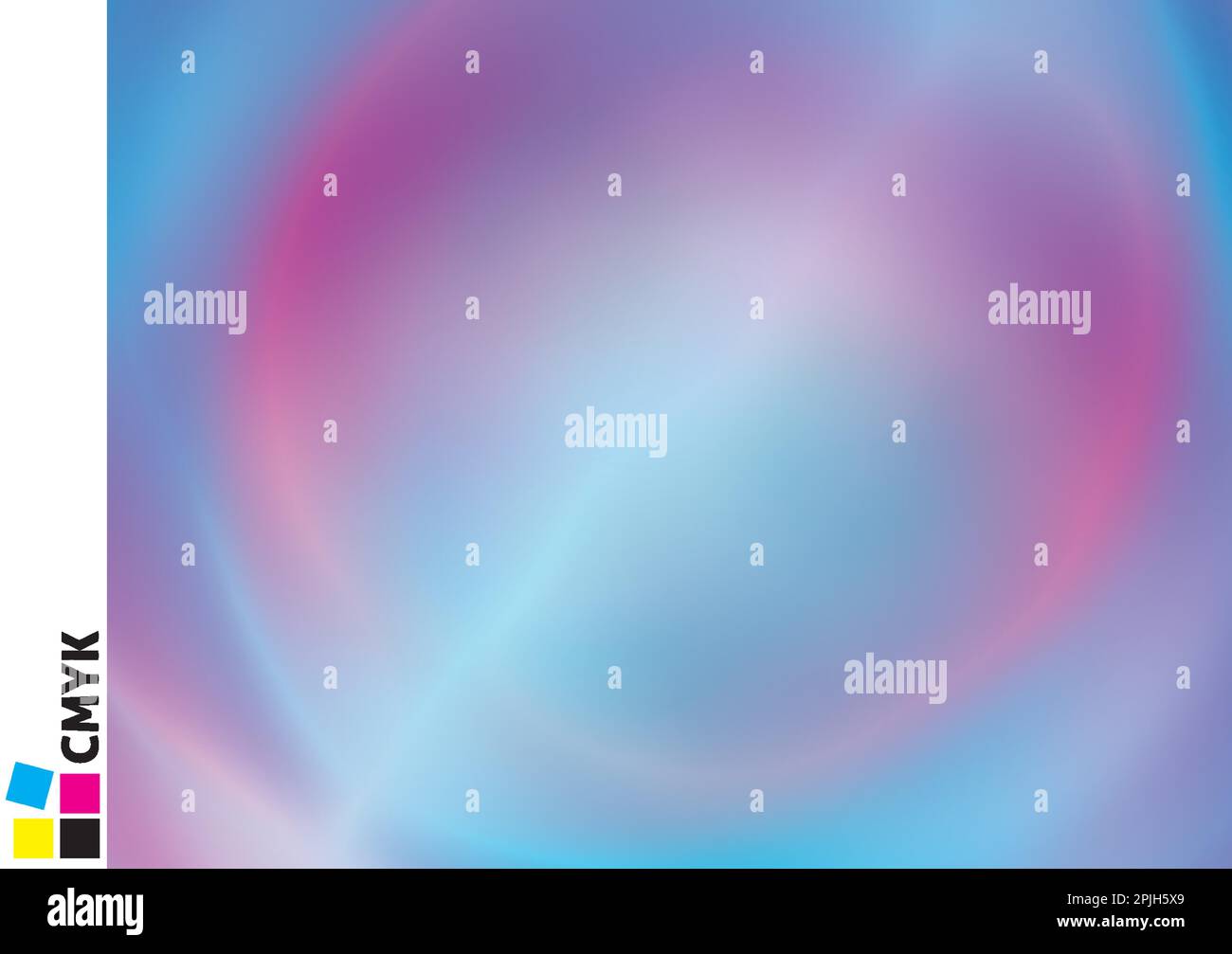 Astratto sfocato sfondo colori tenui con rosa purplish rotondo gleamlight su un blu celeste. Grafica vettoriale. Colori CMYK Illustrazione Vettoriale