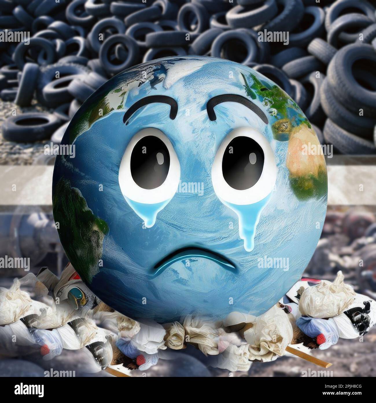 Inquinamento - un'immagine concettuale che rappresenta l'inquinamento Foto Stock