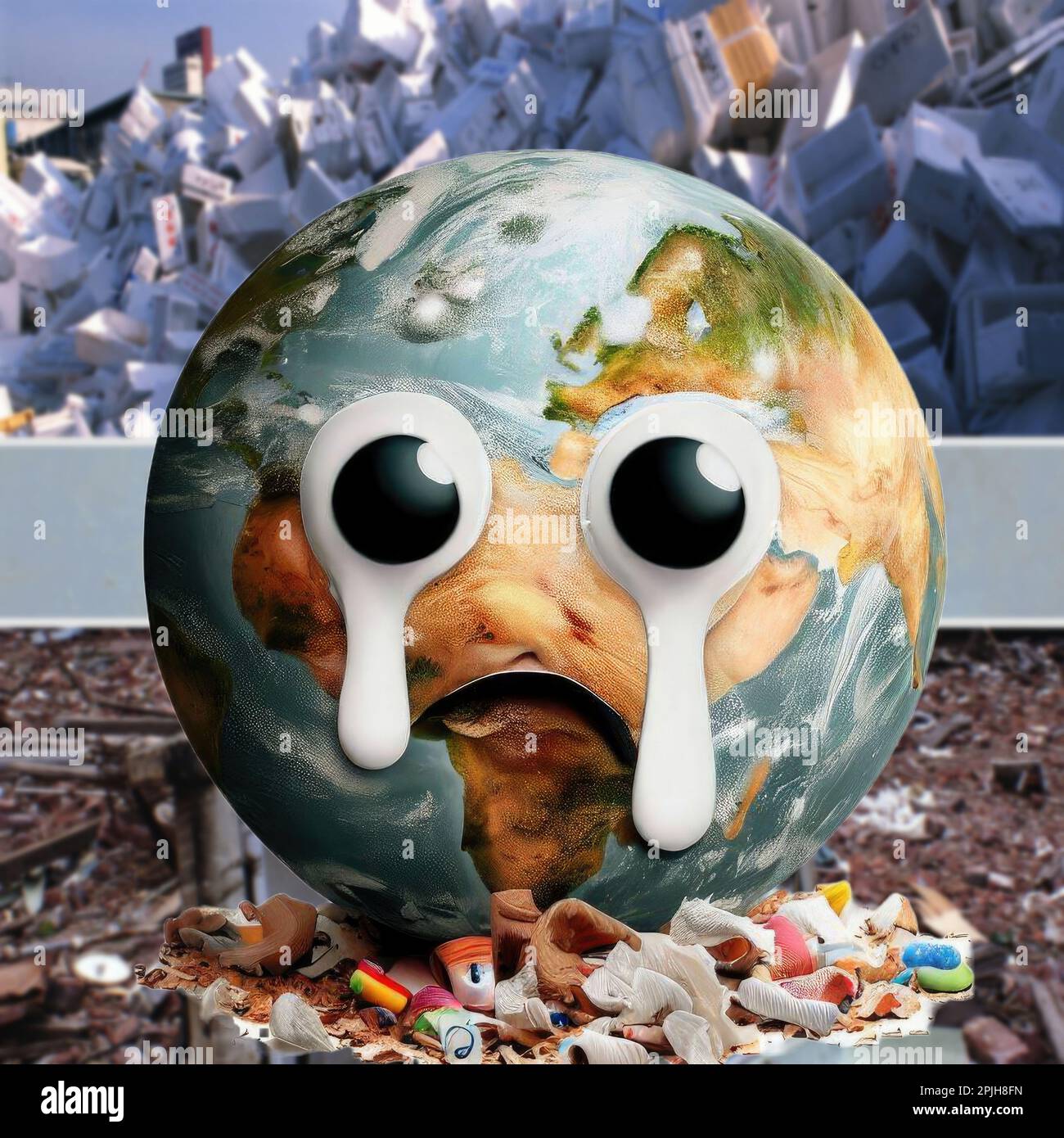 Inquinamento - un'immagine concettuale che rappresenta l'inquinamento Foto Stock