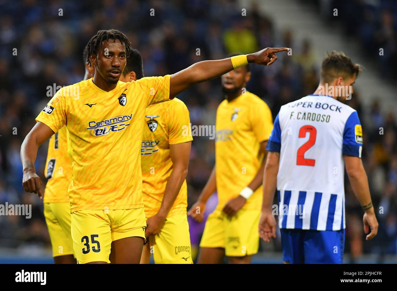 Porto, Portogallo, 02th Apr, 2023. Stadio Dragao, Primeira Liga 2022/2023, FC Porto contro Portimonense; Bryan Rochez di Portimonense, durante una partita tra FC Porto e Portimonense per la Primeira Liga 2022/2023 allo Stadio Dragao di Porto il 02 aprile. Foto: Daniel Castro/DiaEsportivo/Alamy Live News Foto Stock