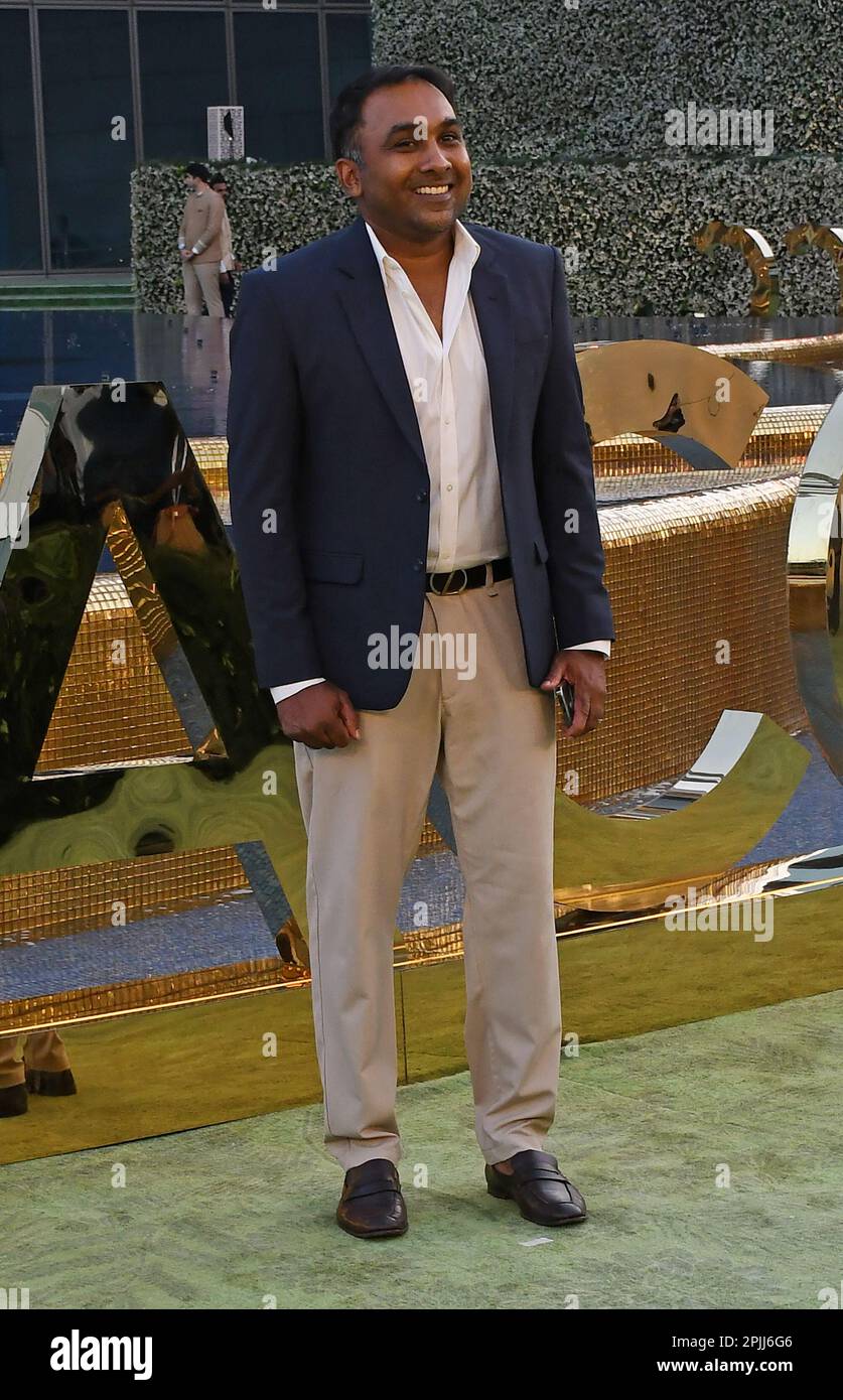 Mumbai, India. 31st Mar, 2023. L'ex cricketer dello Sri Lanka Mahela Jayawardene posa per una foto all'inaugurazione del Nita Mukesh Ambani Cultural Centre (NMACC) a Mumbai. (Foto di Ashish Vaishnav/SOPA Images/Sipa USA) Credit: Sipa USA/Alamy Live News Foto Stock