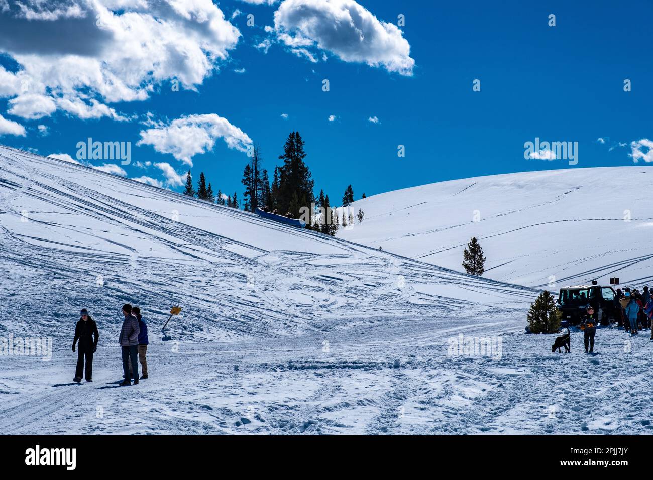 Celebrazione invernale a Stanley, Idaho Foto Stock