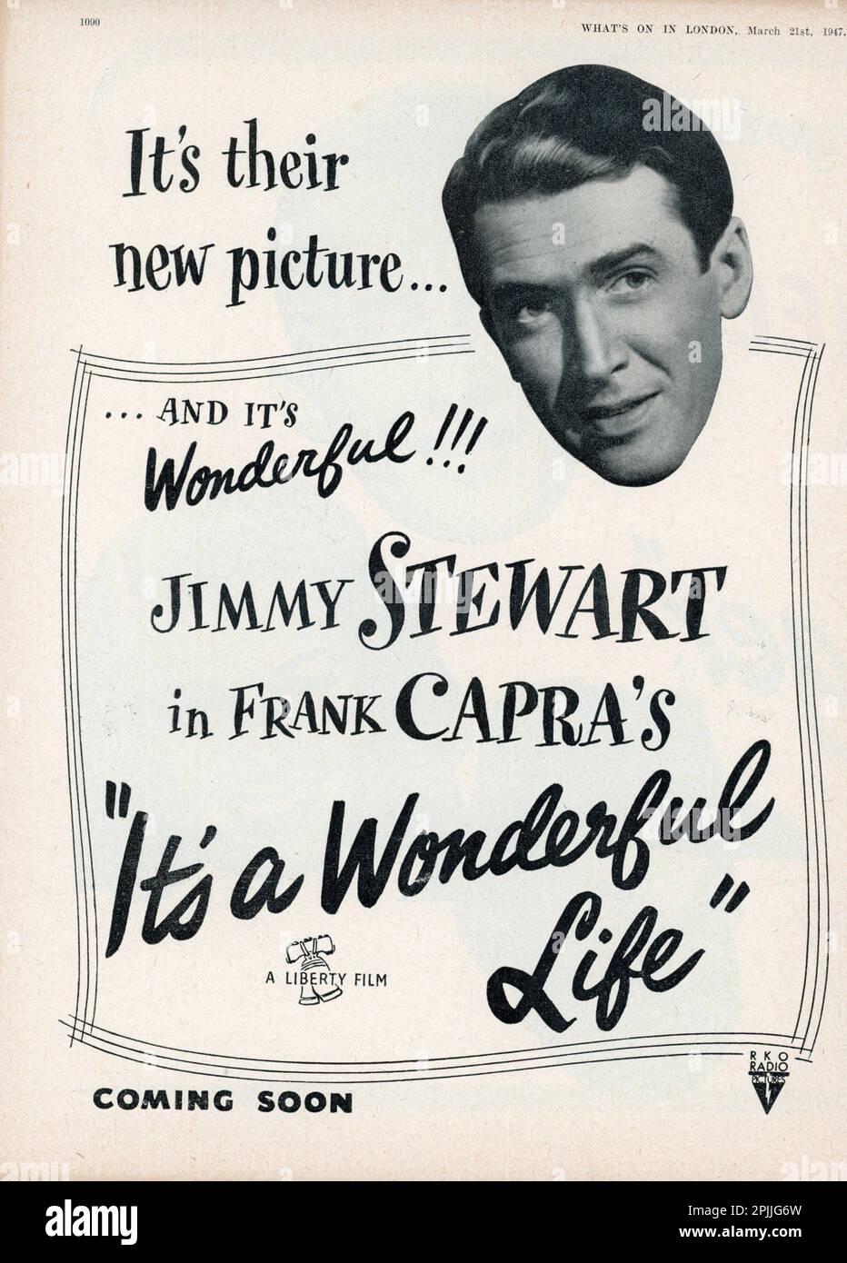 JAMES STEWART in IT's A WONDERFUL LIFE 1946 regista FRANK CAPRA Liberty Films / RKO radio Pictures Foto Stock