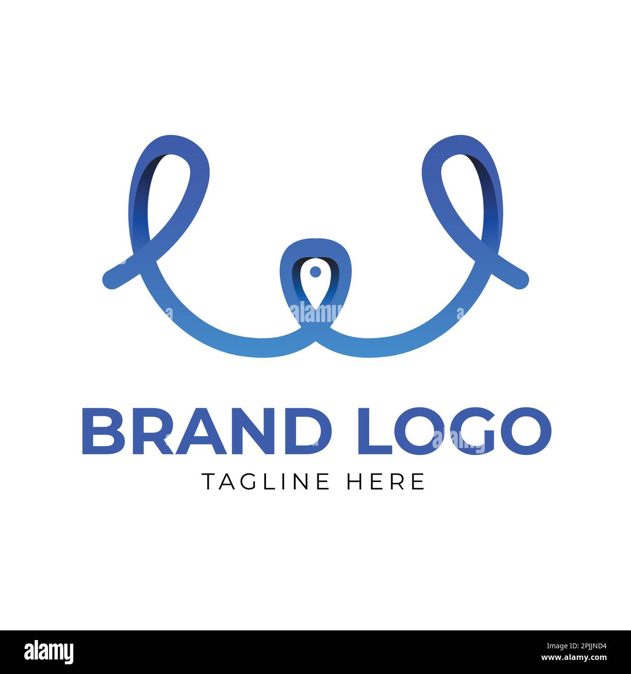 Modello moderno con logo in lettere Illustrazione Vettoriale