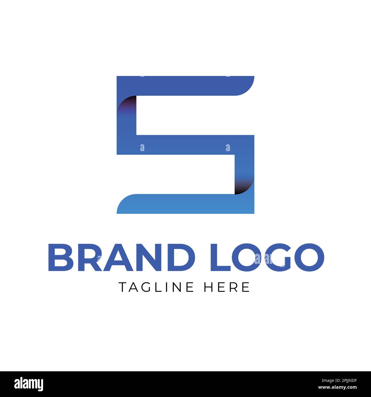 Modello moderno con logo in lettere Illustrazione Vettoriale
