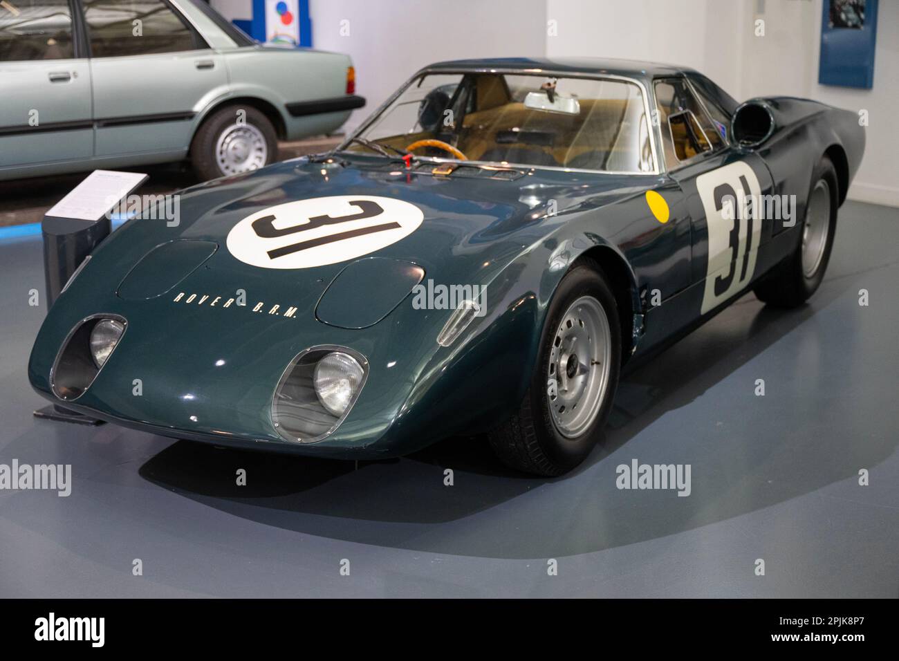 Le turbine a gas Rover e Rover BRM al British Motor Heritage Museum Foto Stock