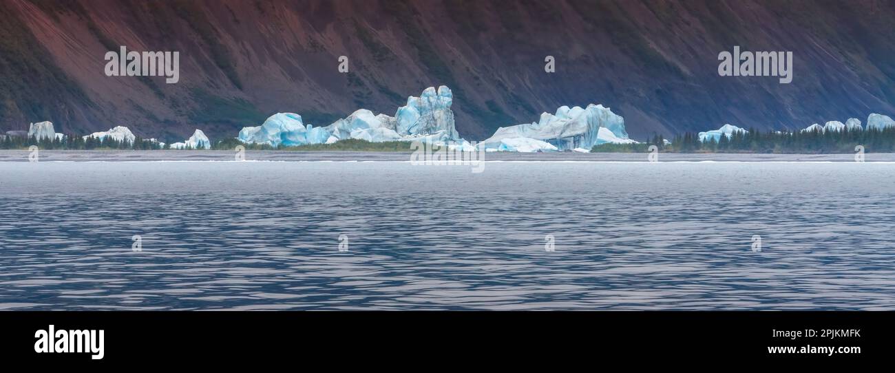Kenai Peninsula, iceberg punteggiano il paesaggio Foto Stock