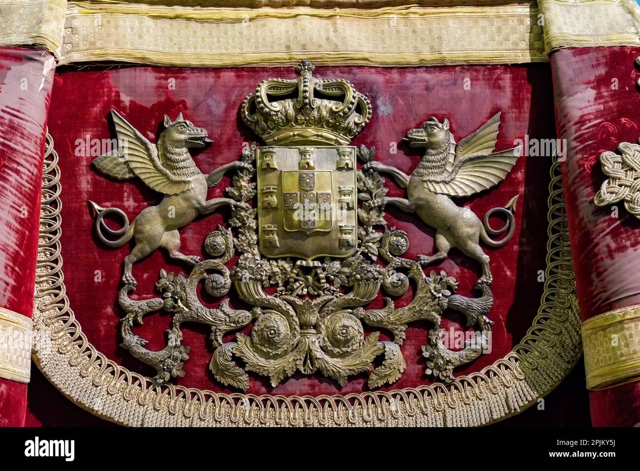 Lisbona, Portogallo. Antichi allenatori reali utilizzati dalla monarchia di Lisbona. (Solo per uso editoriale) Foto Stock