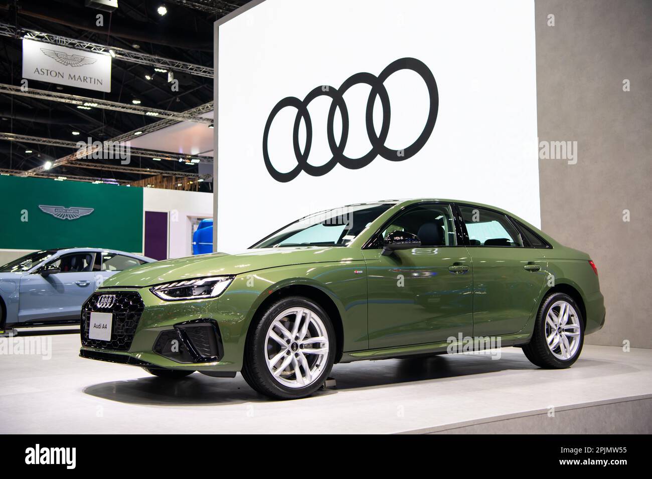 Audi A4 Avant 45 TFSI quattro S line Icon Black in mostra al Salone Internazionale dell'Auto di Bangkok 2023 il 21 marzo 2023 a Nonthaburi, Thailandia. Foto Stock