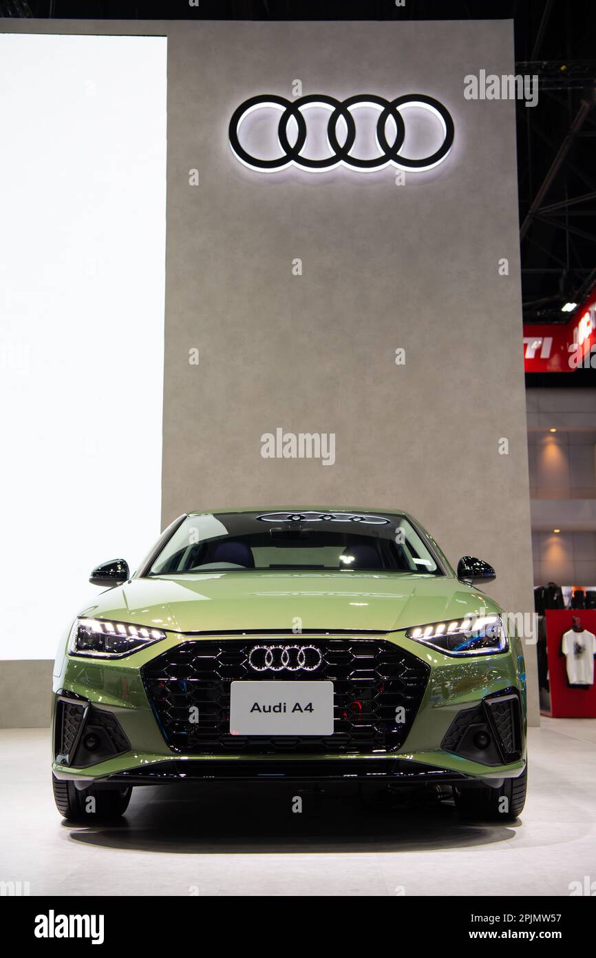 Audi A4 Avant 45 TFSI quattro S line Icon Black in mostra al Salone Internazionale dell'Auto di Bangkok 2023 il 21 marzo 2023 a Nonthaburi, Thailandia. Foto Stock