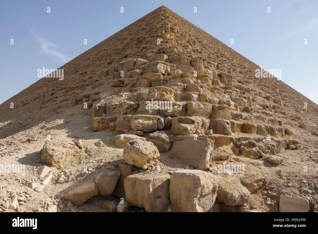 La Piramide Rossa a Dahshur, Egitto Foto Stock
