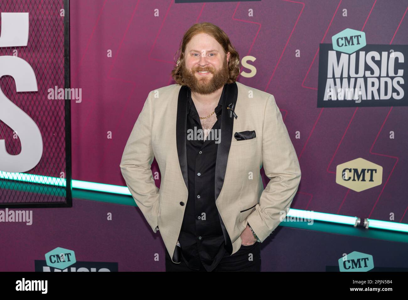 Austin, Stati Uniti. 02nd Apr, 2023. Nate Smith il tappeto rosso ai CMT Awards di Austin, Texas, il 2 aprile 2023. (Foto di Stephanie Tacy/SIPA USA) Credit: Sipa USA/Alamy Live News Foto Stock