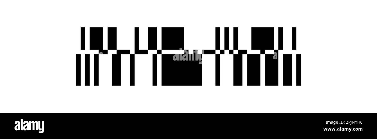 Codice a barre impilato lineare per l'industria sanitaria, campione di prodotti farmaceutici. Modello di codice a barre vettoriale lineare. Illustrazione vettoriale Illustrazione Vettoriale