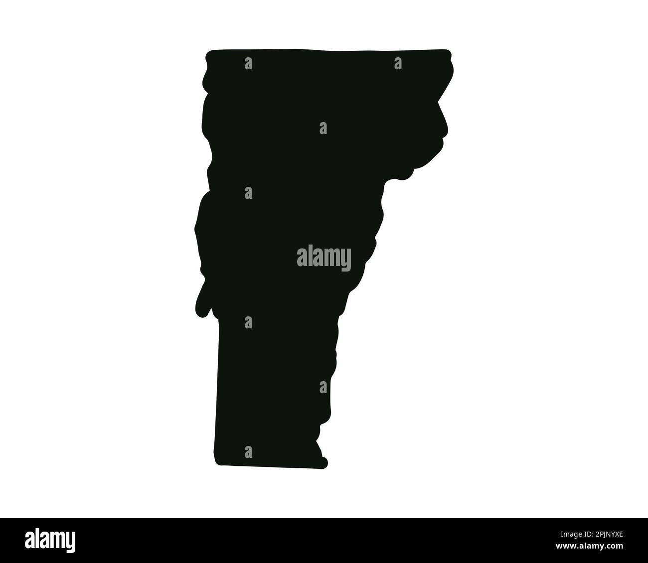 Mappa dello stato del Vermont. Mappa dello stato DEGLI STATI UNITI. Simbolo della silhouette del Vermont. Illustrazione vettoriale Illustrazione Vettoriale