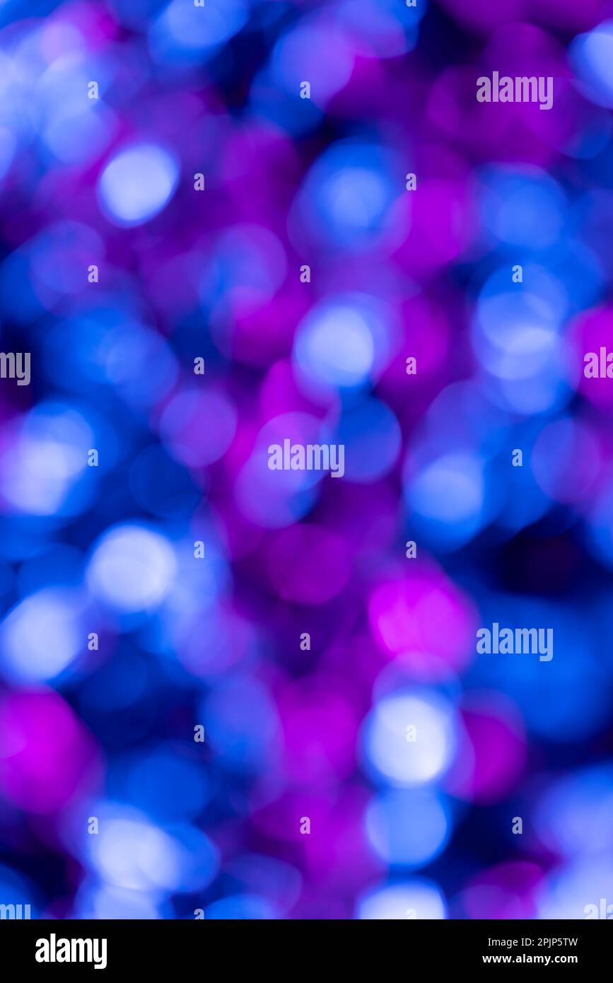 Primo piano di uno sfondo bokeh multicolore lucido con spazio di copia Foto Stock