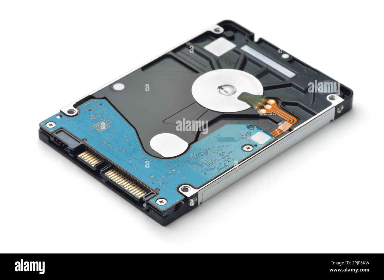 Unità disco rigido interna da 2,5" isolata in bianco Foto Stock