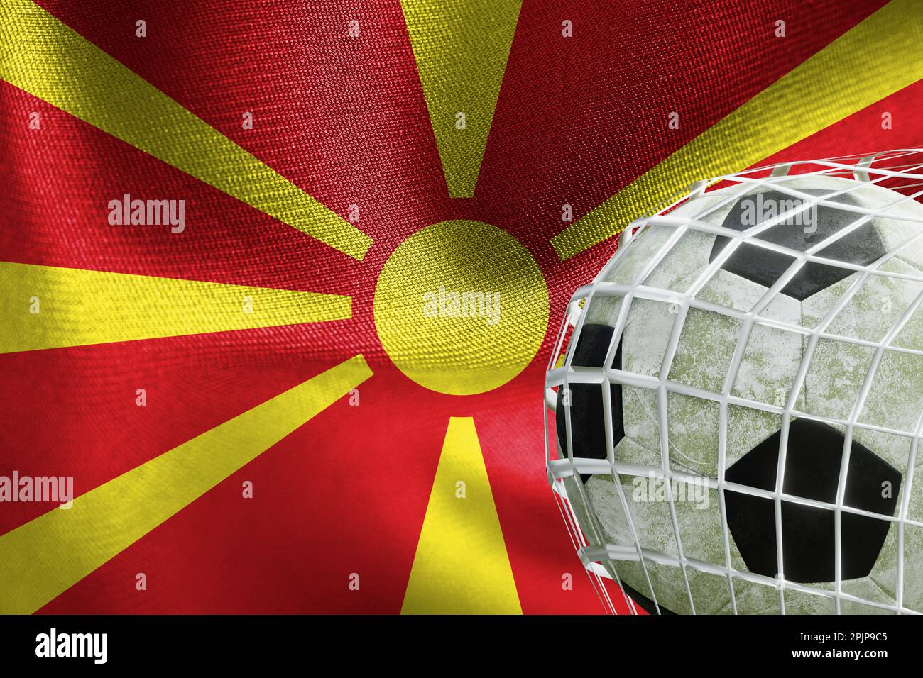 Macedonia del nord palla in rete immagini e fotografie stock ad alta