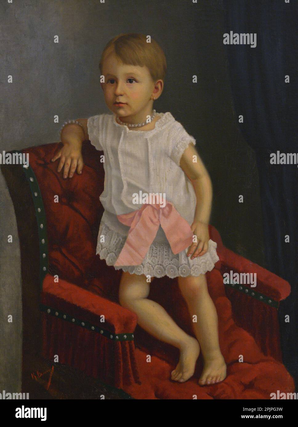 Konstantin Velichkov (1855-1907). Pittore bulgaro. Ritratto di un bambino, ca. 1890. Galleria Nazionale d'Arte. Sofia. Bulgaria. Foto Stock
