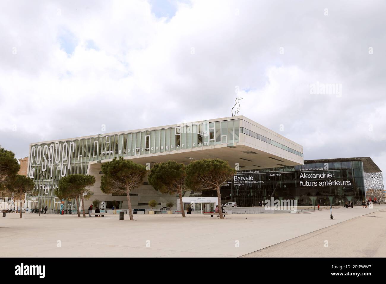 Cosquer Méditerranée e MUCEM, quartiere la Joliette, Marsiglia, Bocche del Rodano, Provenza, Francia, Mar Mediterraneo, Europa Foto Stock