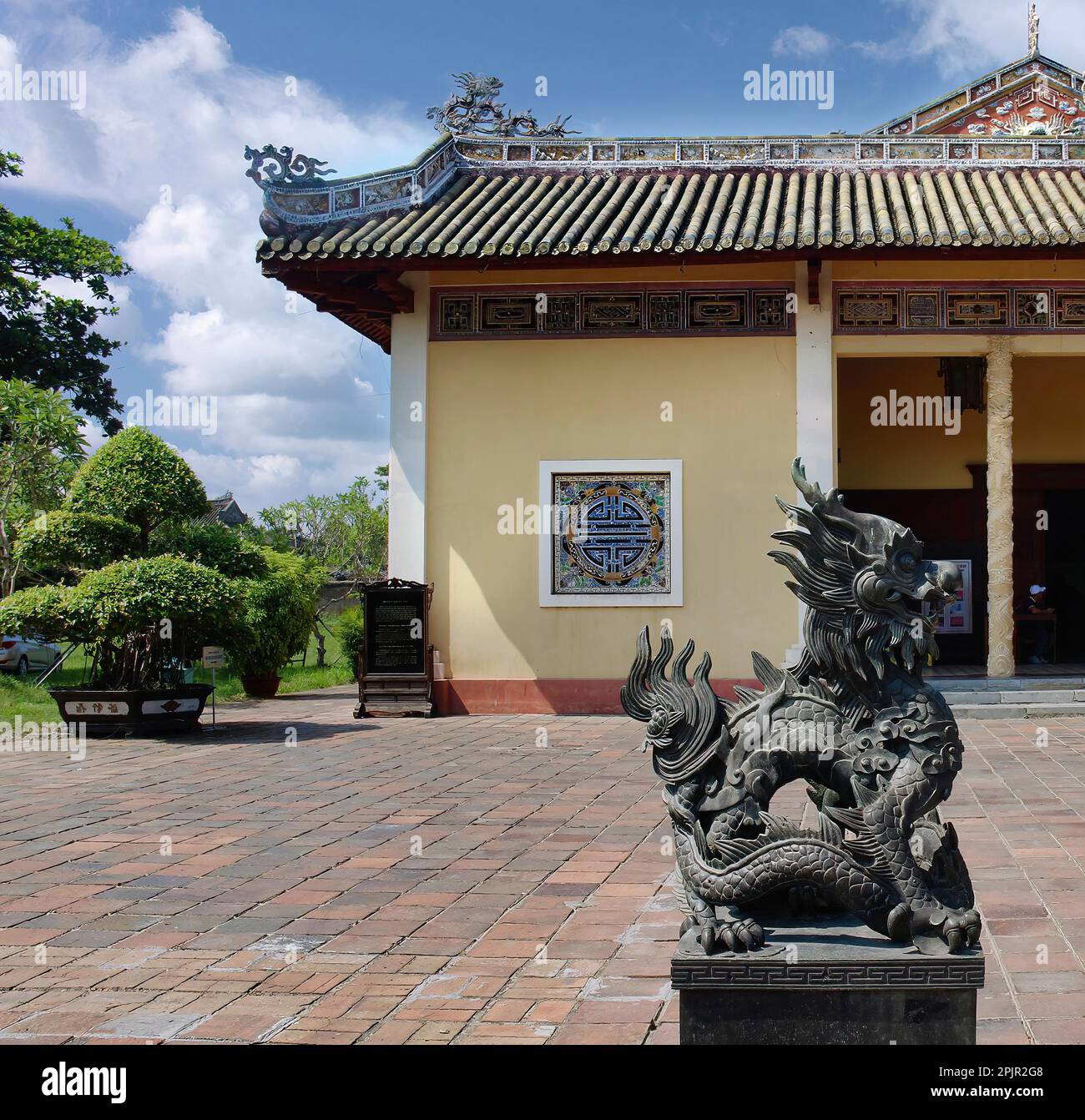 Hue cittadella Palazzo reale Imperiale (Città Proibita) della dinastia Nguyen a Hue, Vietnam. Patrimonio dell'umanità dell'UNESCO Foto Stock