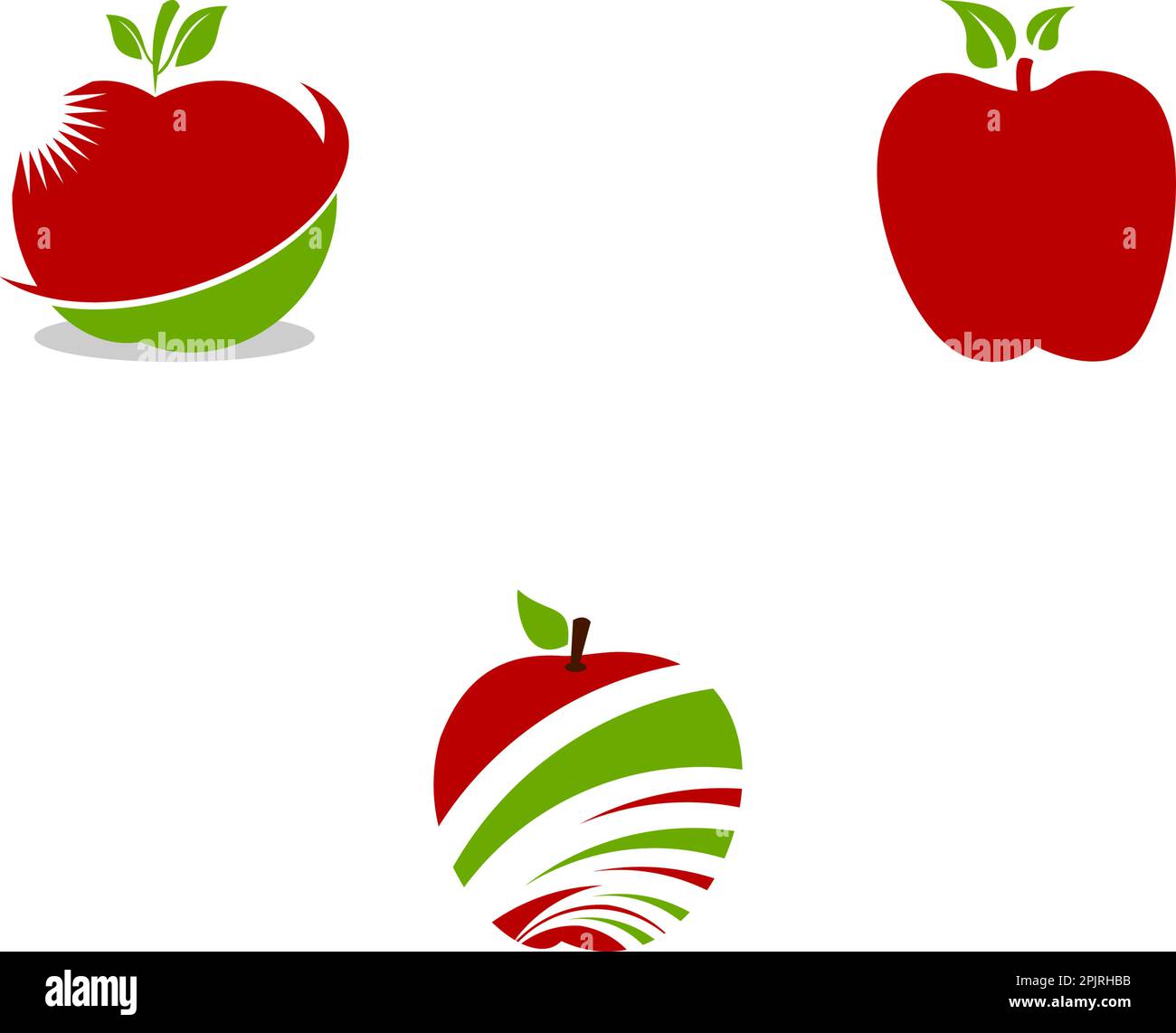 Set di modelli di icone con disegno vettoriale Apple Illustrazione Vettoriale