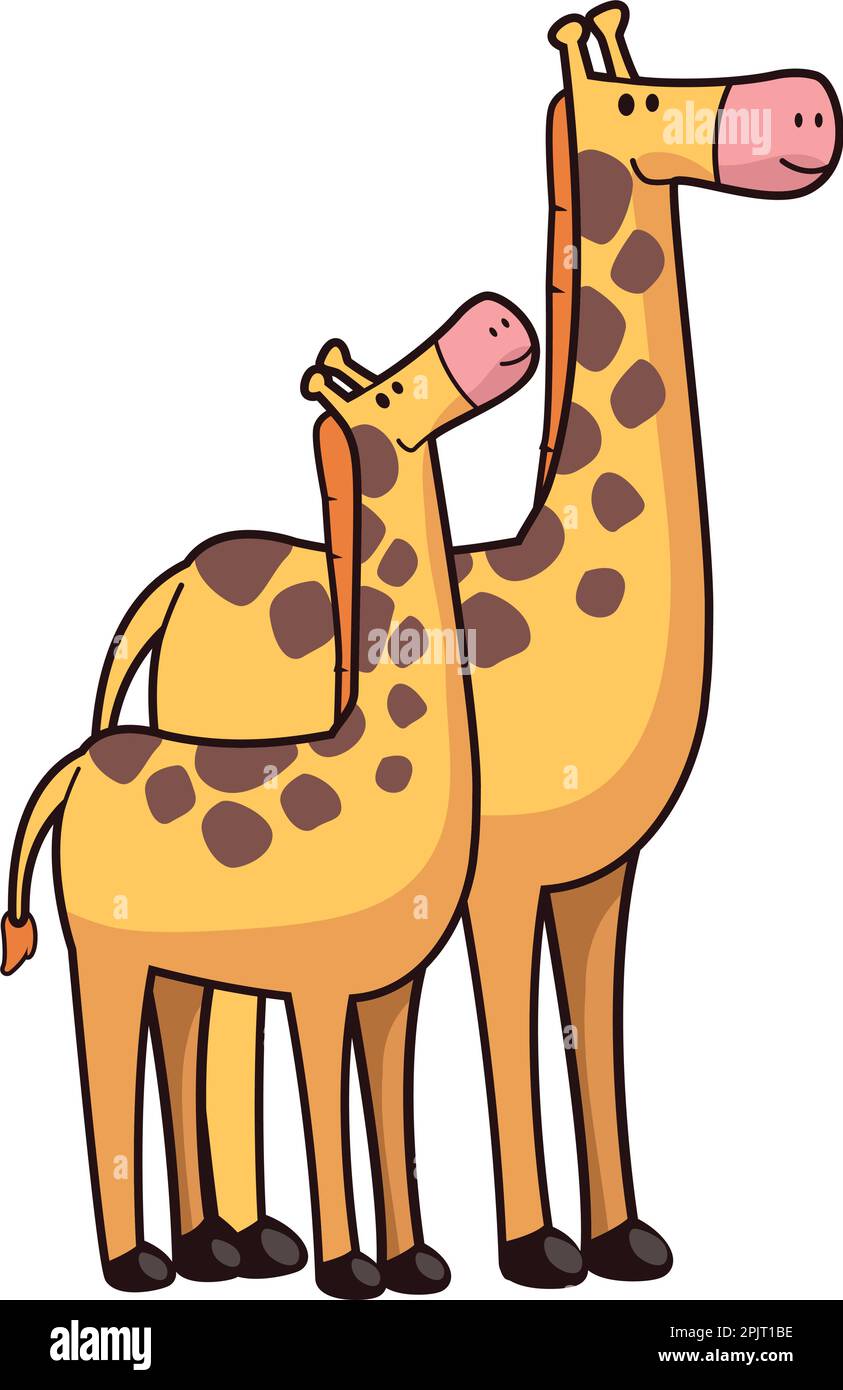 Something Different Stai alto, giraffa, madre e bambino
