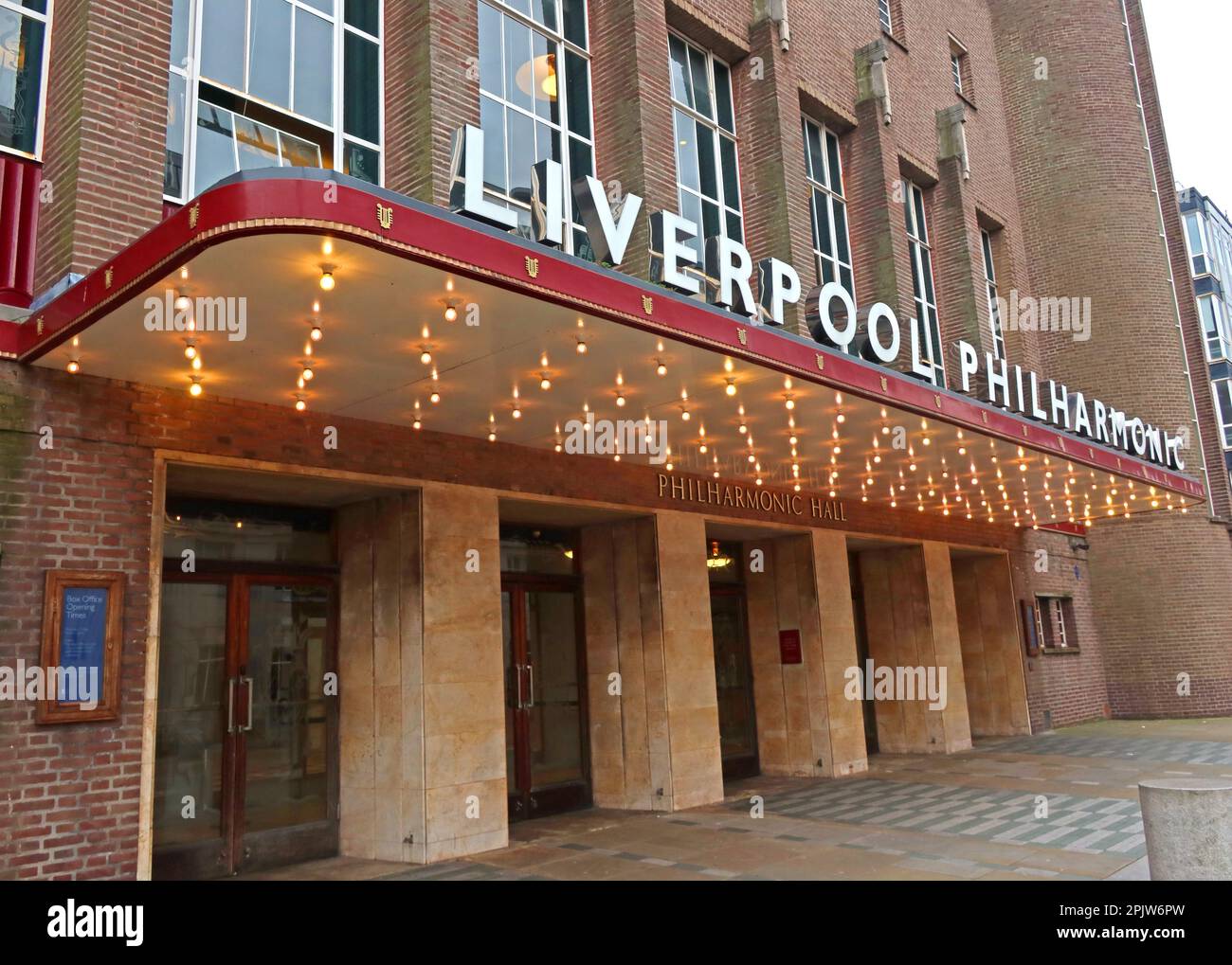 Esterno della Liverpool Philharmonic Hall, Hope St, Liverpool, Merseyside, Inghilterra, REGNO UNITO, L1 9BP Foto Stock