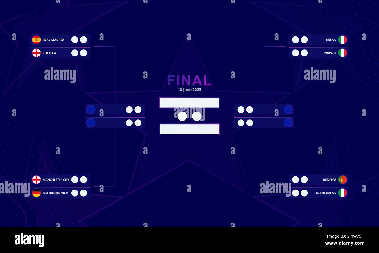 Squadra di calcio per torneo di club europeo su sfondo astratto. Modello vettore. Illustrazione Vettoriale
